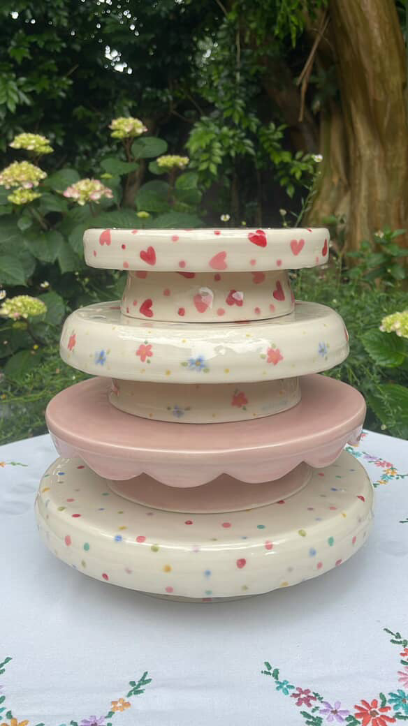 Dotty Ceramic Cake Stand