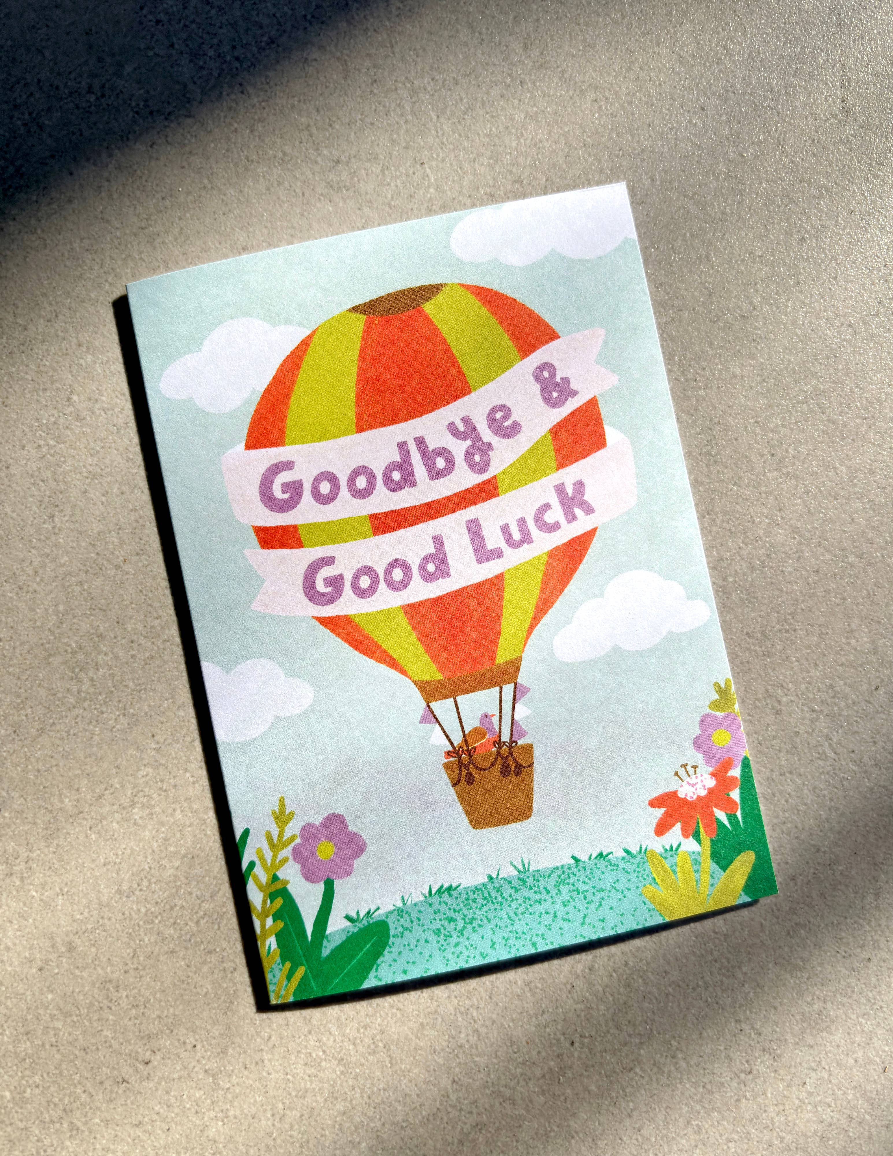 Goodbye & Good Luck Card - Farewell Colleague New Job Travel