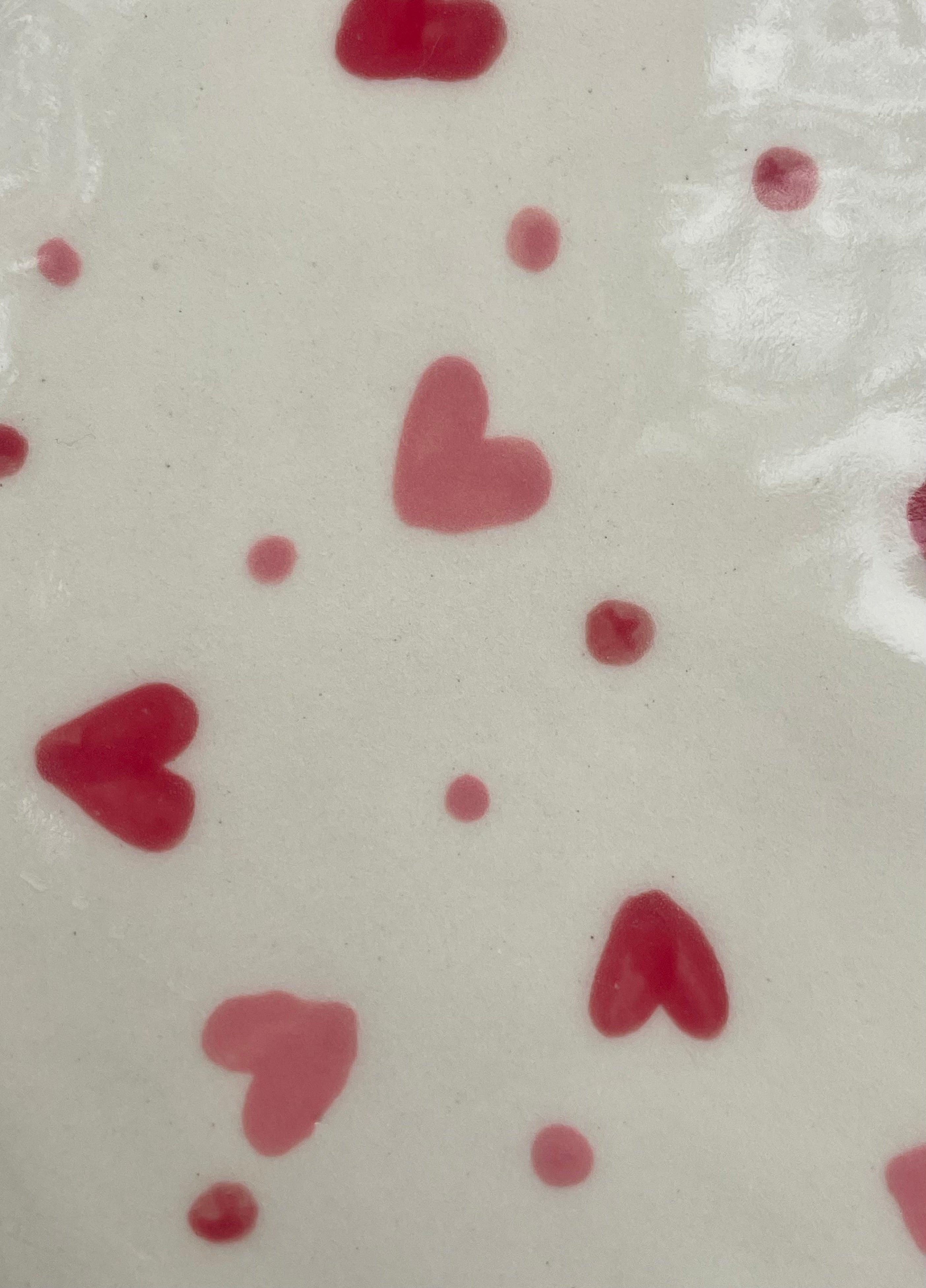 Hearts Ceramic Cake Stand