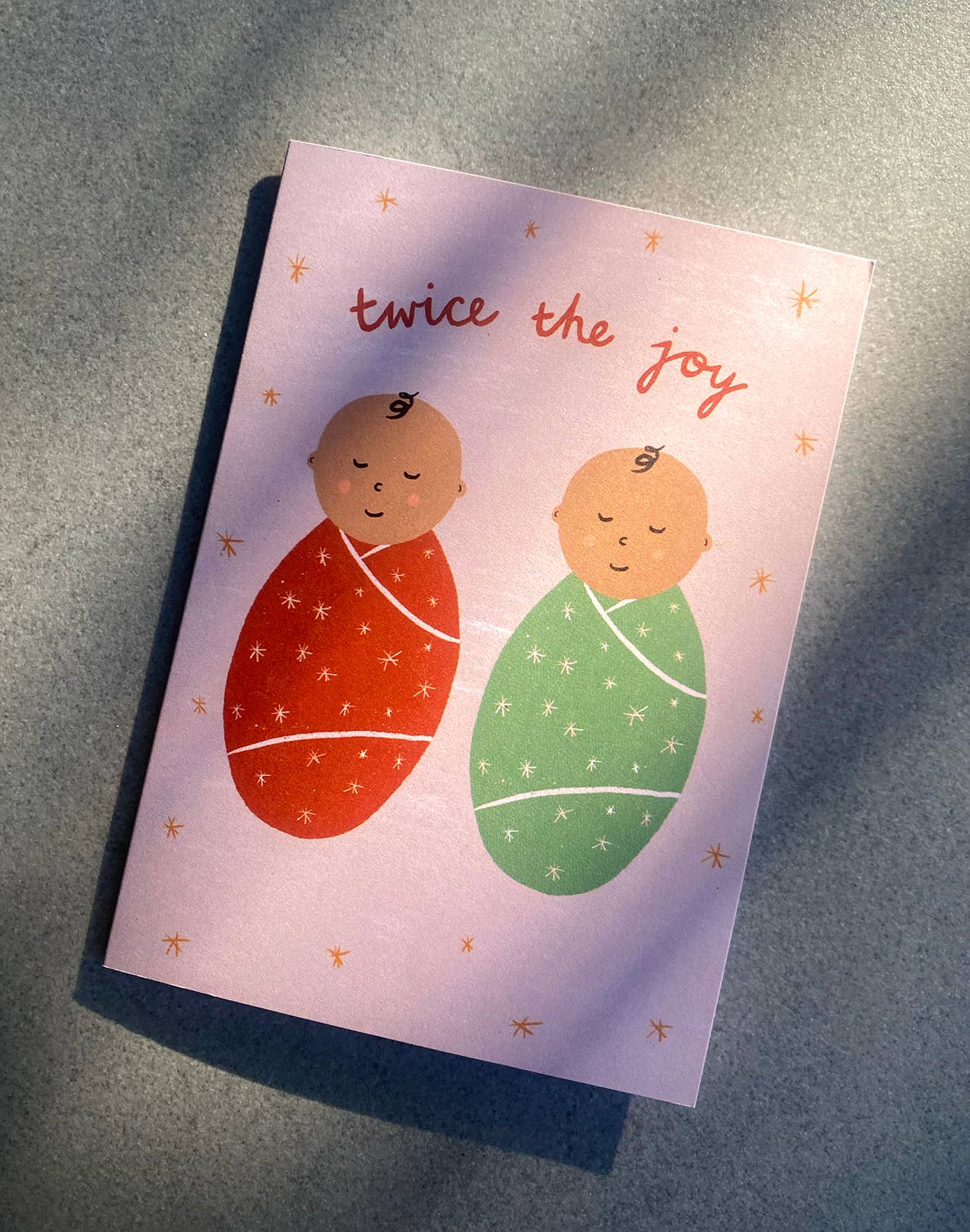 Twins! - New Baby Greeting Card | New Parents | Baby Shower